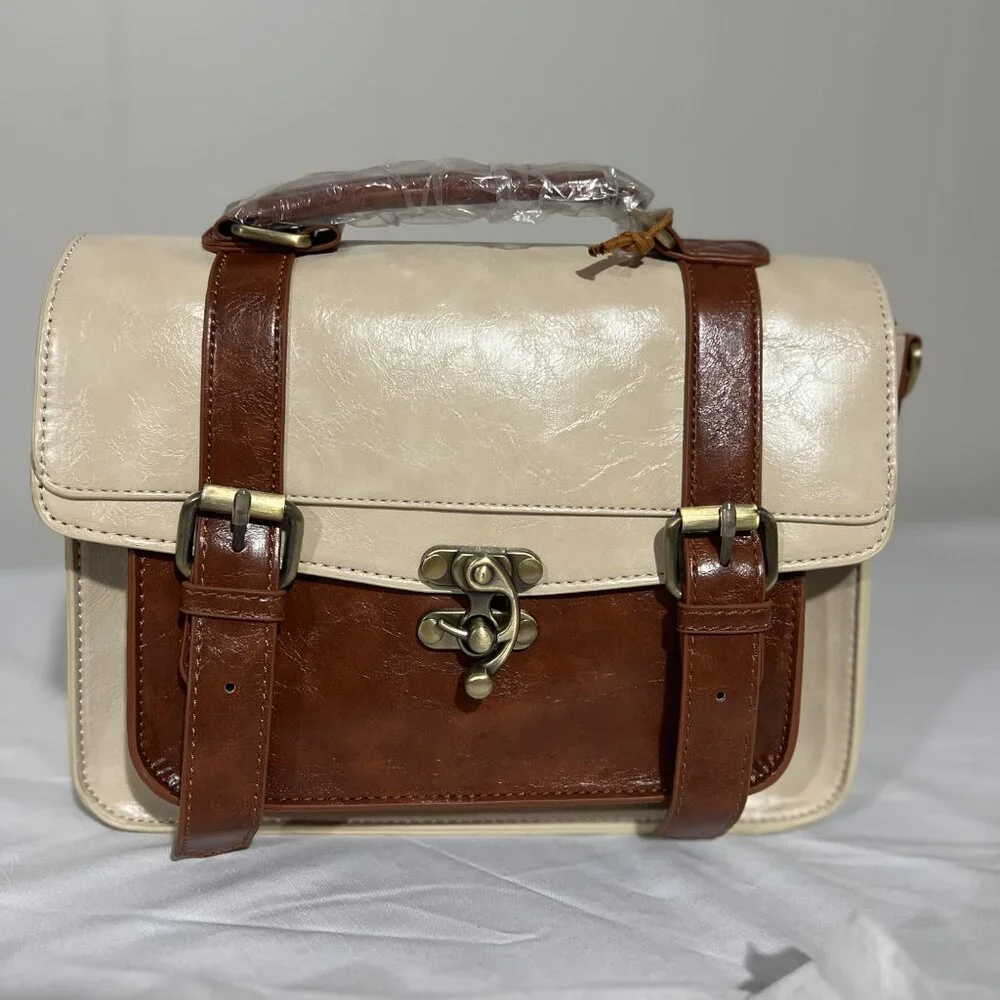 ECOSUSI Women's Leather Satchel Purse Crossbody Messenger Bag NWT - Picture 3 of 12